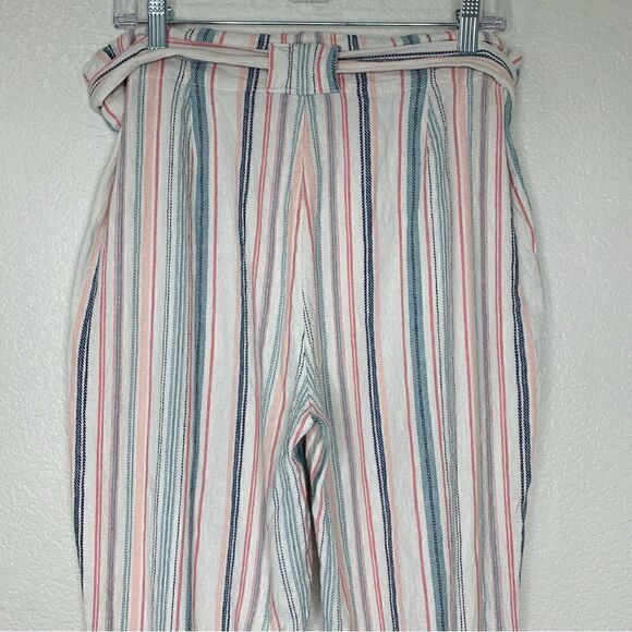 Indigo Rein Linen Blend Belted Paperbag Jogger Pants, Size XL - Picture 9 of 12